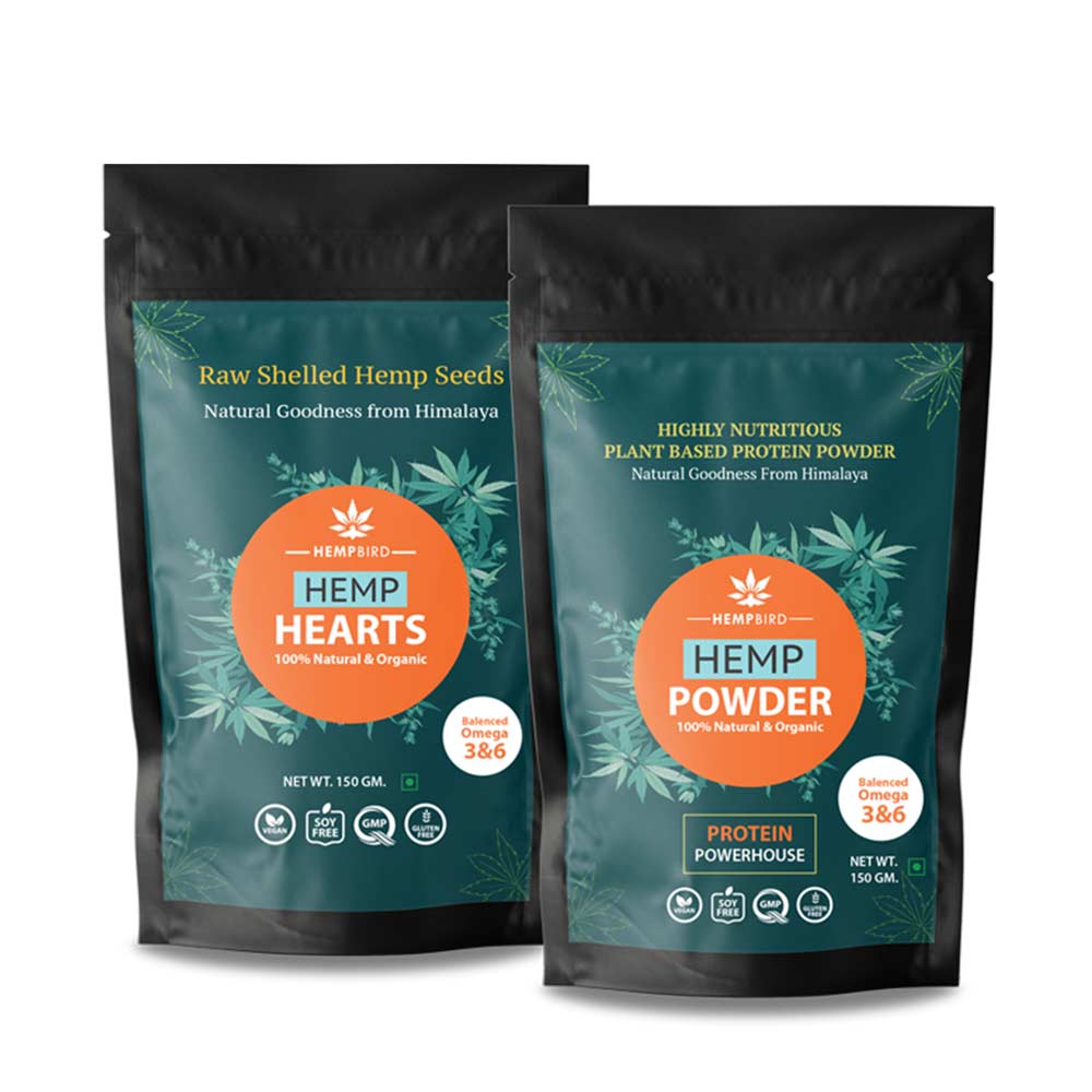 Hemp Bird Hemp Hearts(150g) + Proteins Powder(150g) Combo Its Hemp