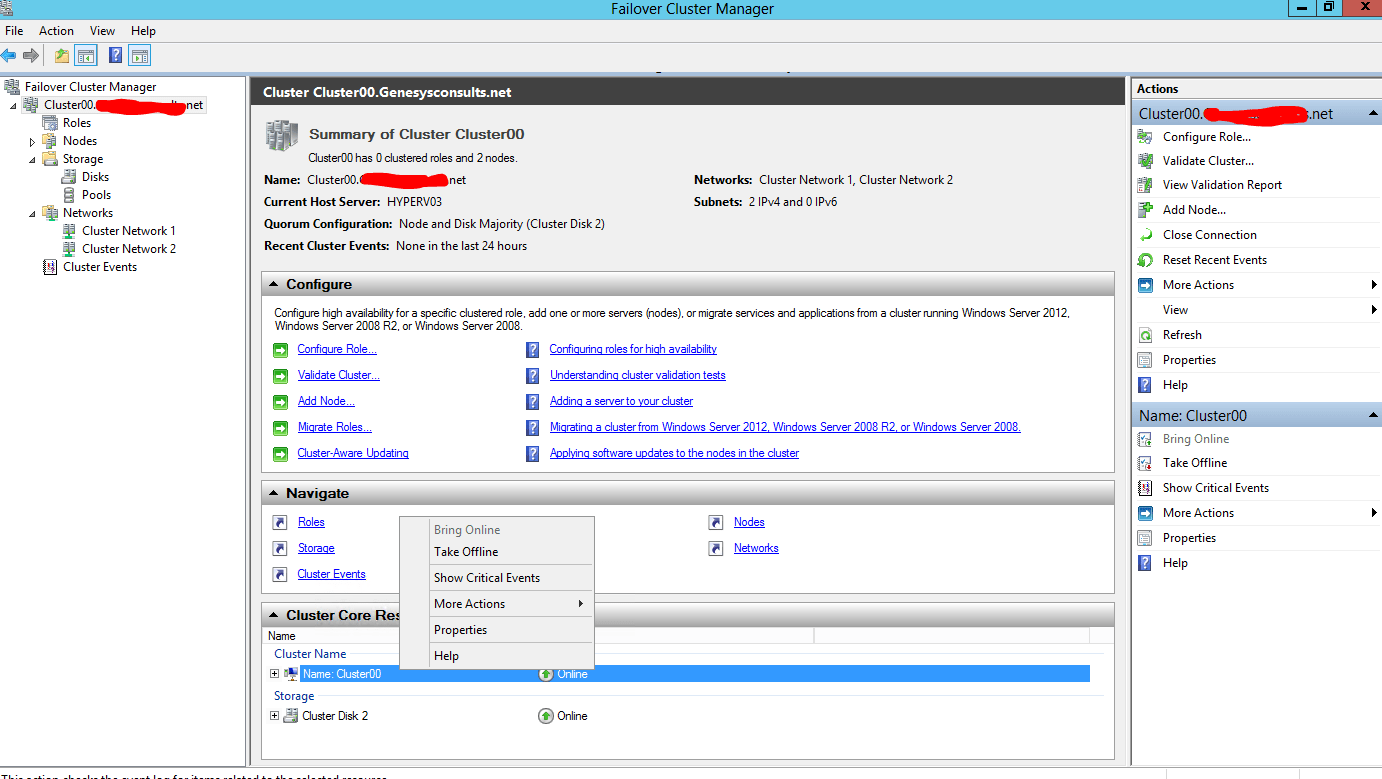 Microsoft Failover Cluster network name resource ‘Cluster Name’ failed
