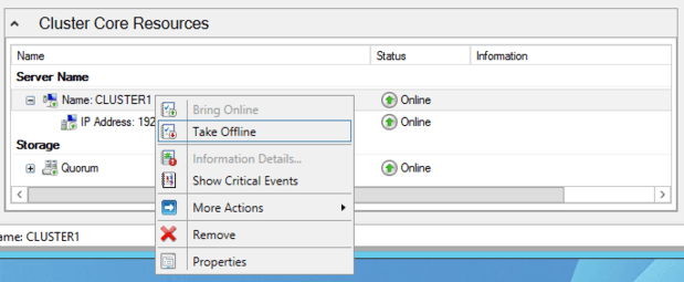 Microsoft Failover Cluster network name resource ‘Cluster Name’ failed