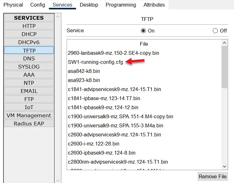 Backup & Restore Cisco Switch/Router Configurations via TFTP