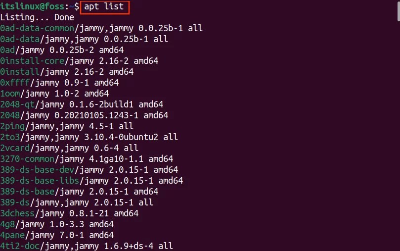 How to Use APT Package Manager in Ubuntu 22.04 LTS Its Linux FOSS