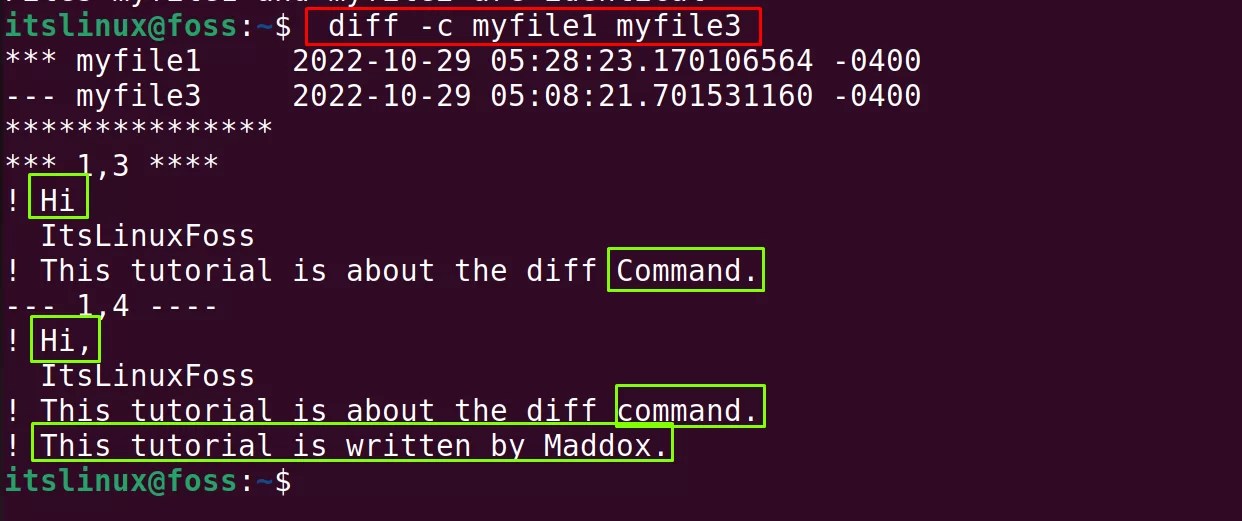 diff Command in Linux Explained Its Linux FOSS