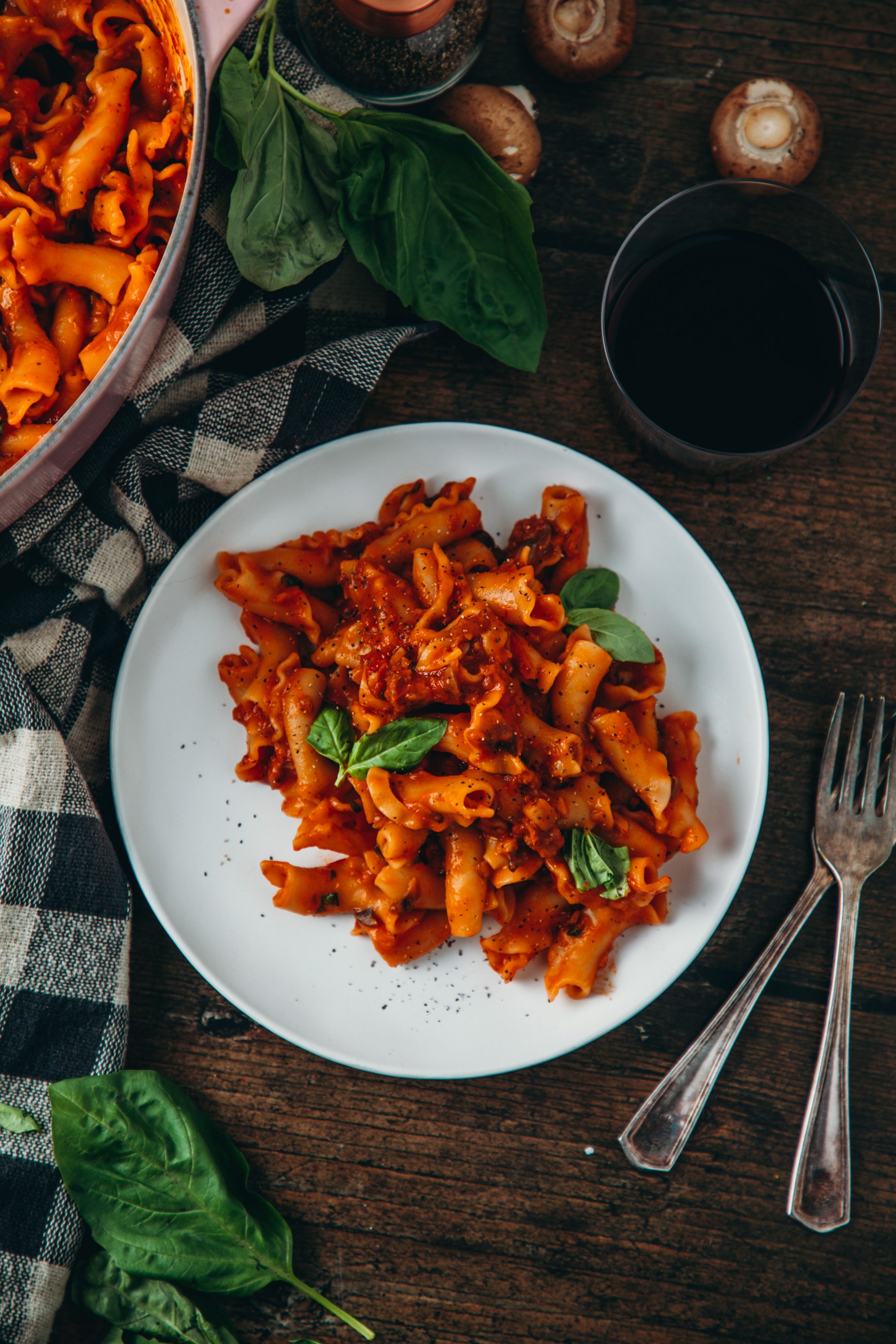 Red Wine & Mushroom Pasta Liv B.