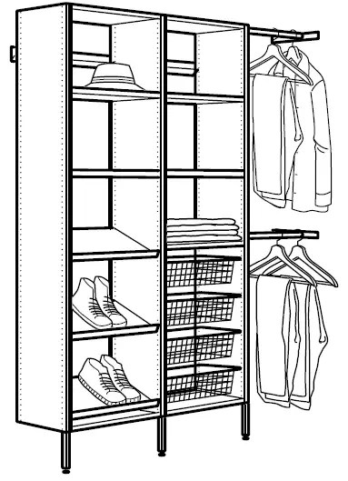 IKEA AURDAL Wardrobe Combination Manual - ItsManual