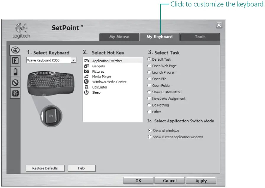 Logitech K350 Wireless Wave Ergonomic Keyboard manual - ItsManual