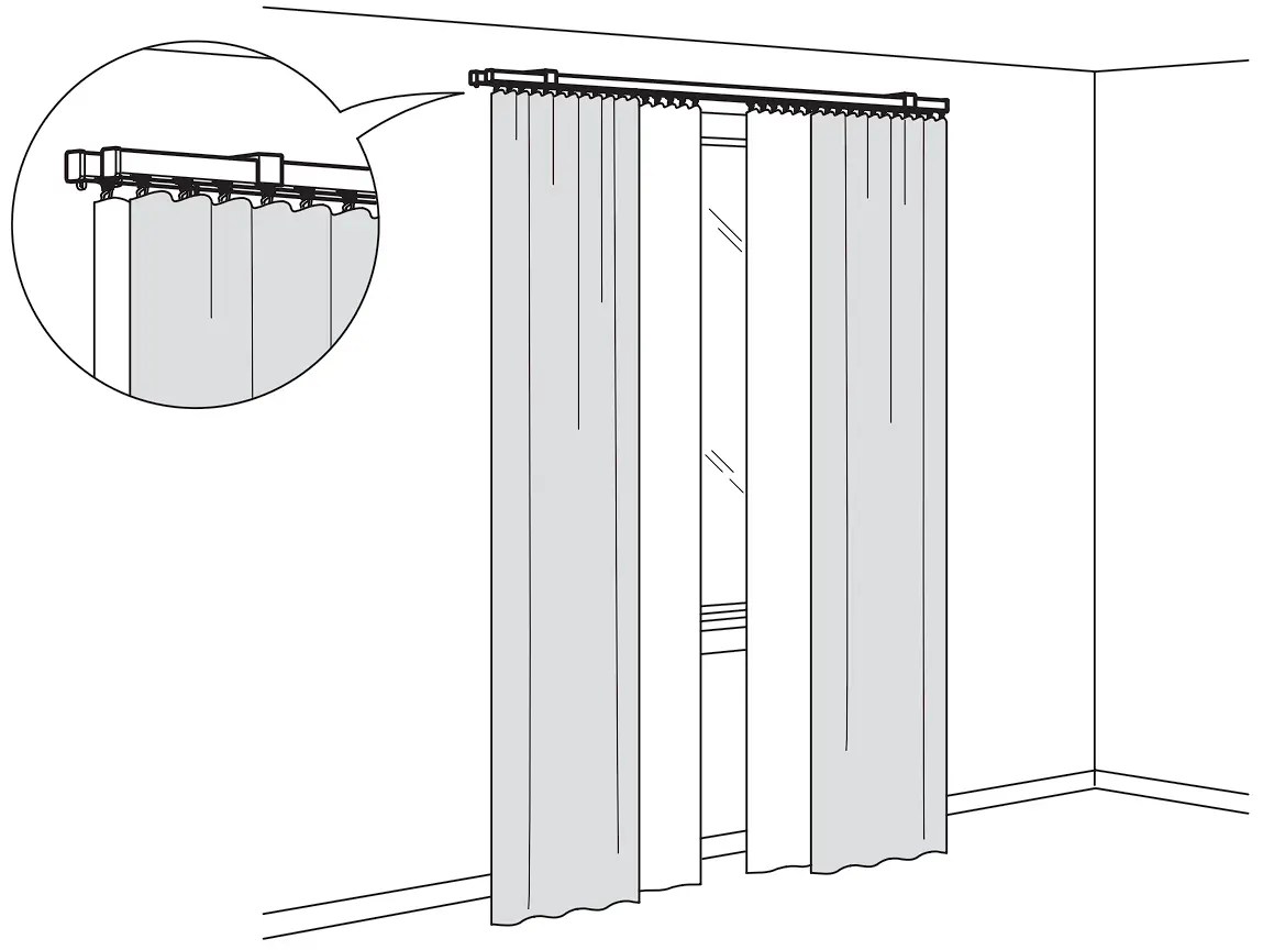 IKEA VIDGA Curtain and Panel Hanging System Manual ItsManual
