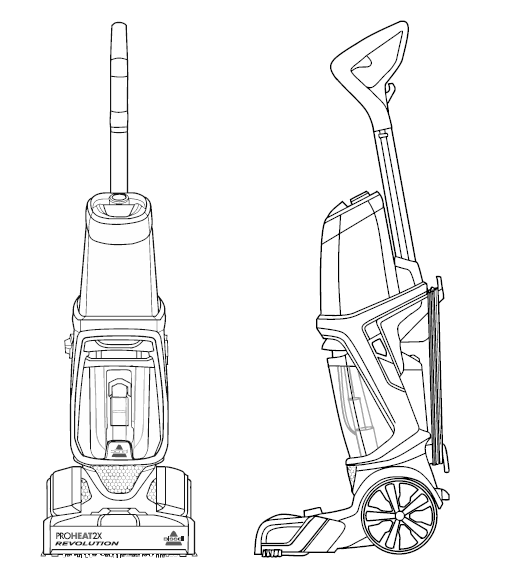 Bissel 1548,1550,1551 Series Proheat 2X Revolution Deep Cleaner manual