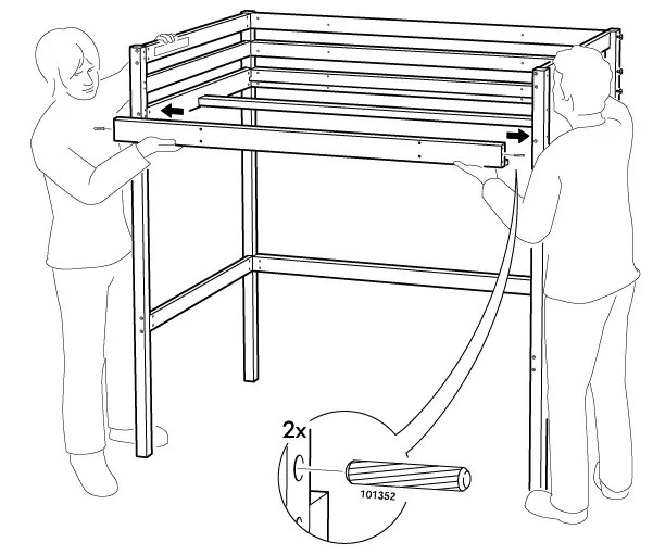 IKEA STORA Loft Bed Canopy manual ItsManual