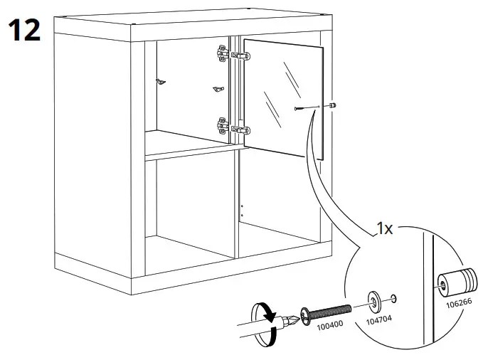 IKEA KALLAX Insert with Glass Door Manual ItsManual