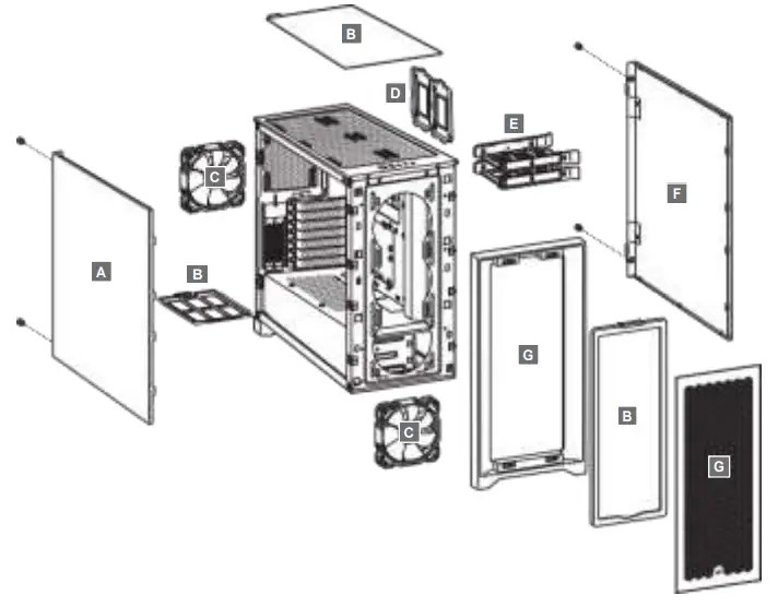 CORSAIR 4000D AIRFLOW MidTower PC Case Manual ItsManual