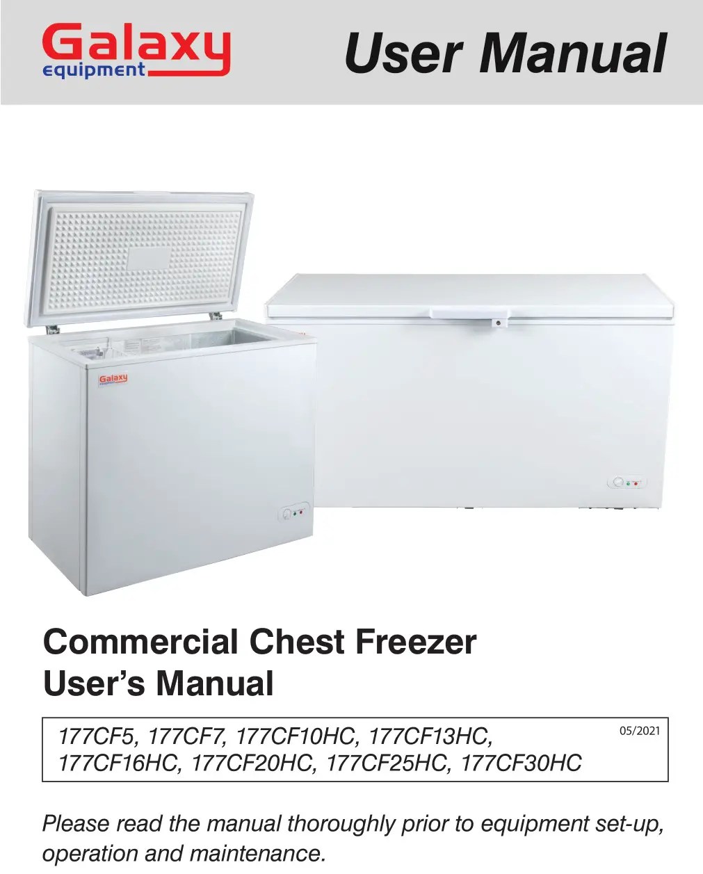Galaxy Commercial Chest Freezer Manual ItsManual