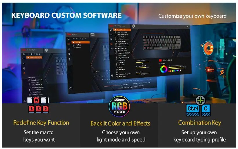 RK ROYAL KLUDGE RK61 Mechanical Gaming Keyboard Manual - ItsManual