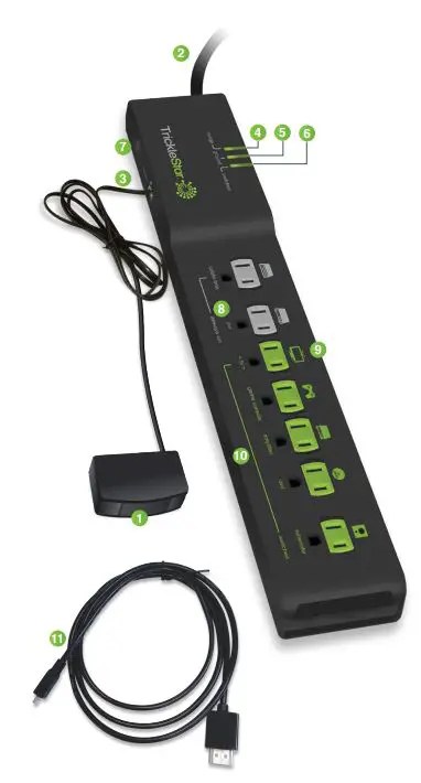 TrickleStar 7-Outlet AV Advanced PowerStrip TS1810 Manual - ItsManual