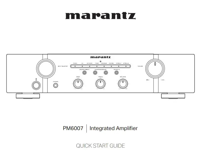 marantz Integrated Amplifier PM6007 Manual - ItsManual