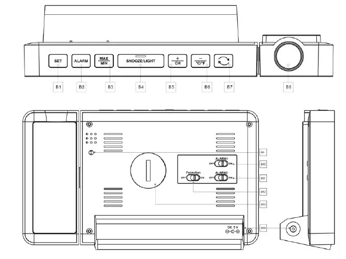 SMARTRO SC91 Time and Temperature Projection Alarm Clock Manual » ItsManual