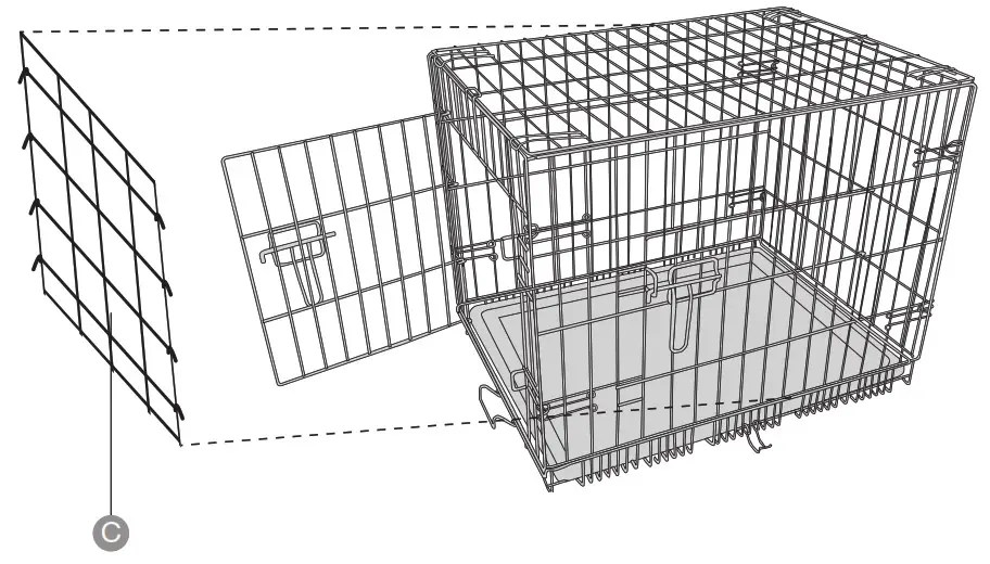 amazonbasics Double Door Folding Metal Dog Crate B018YCTX6M Manual