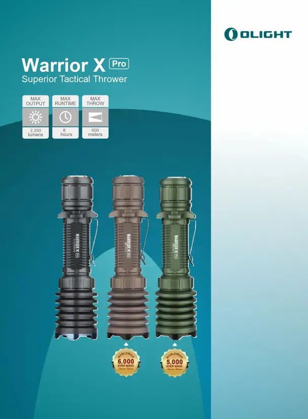OLIGHT Superior Tactical Thrower Warrior X pro Manual ItsManual