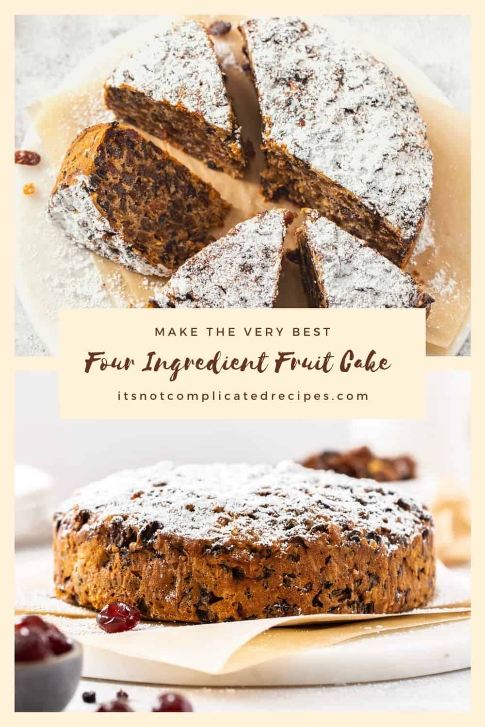 GlutenFree Fruit Cake four ingredients! It's Not Complicated Recipes