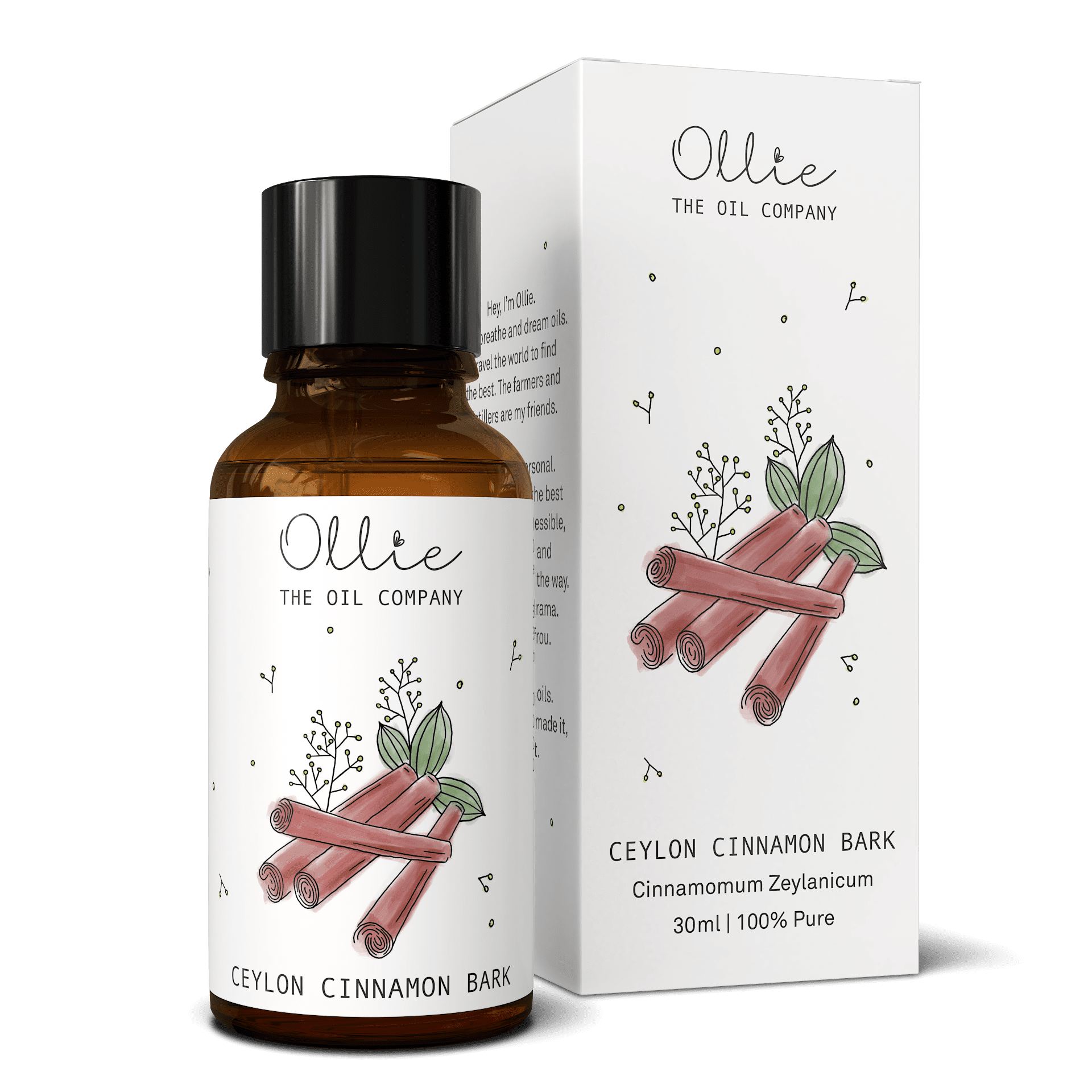 Ollie's Pure and Organic Ceylon Cinnamon Bark Essential Oil