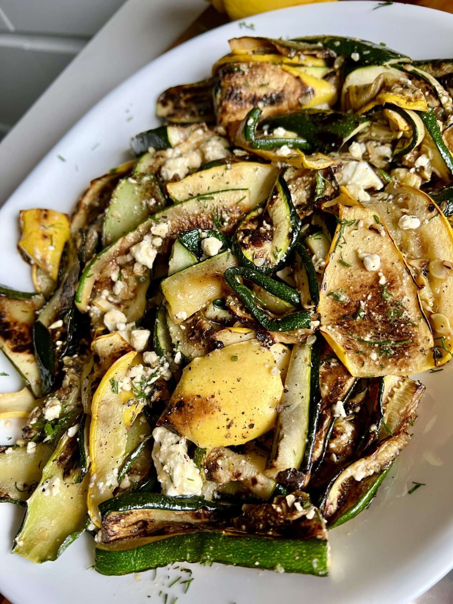 Low FODMAP Grilled Courgette and Feta Salad ItsOnlyIBS