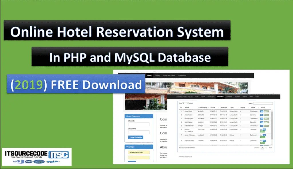 Online Hotel Reservation System in PHP Projects with Source Code [2019]