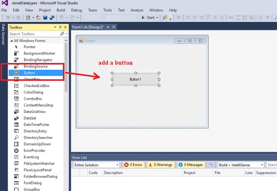 Data Types and variable Declaration with DIM 2019 Tutorials