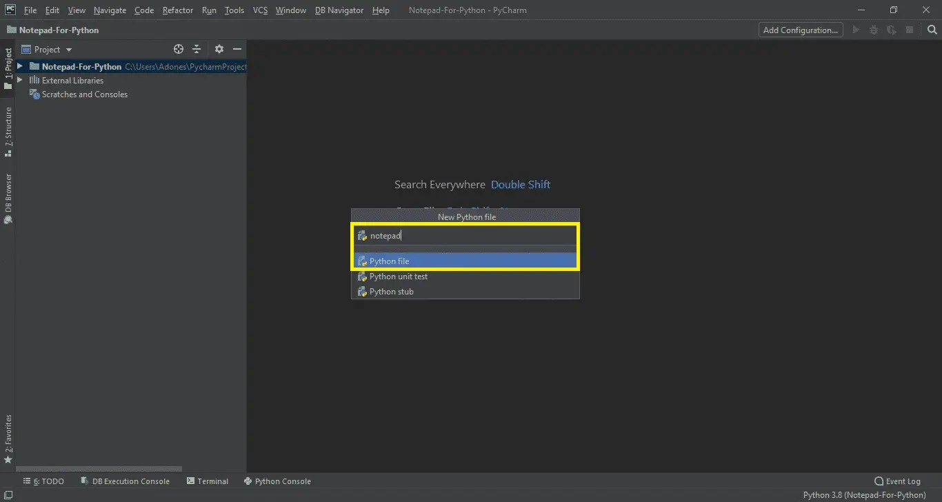 Notepad for Python with Source Code