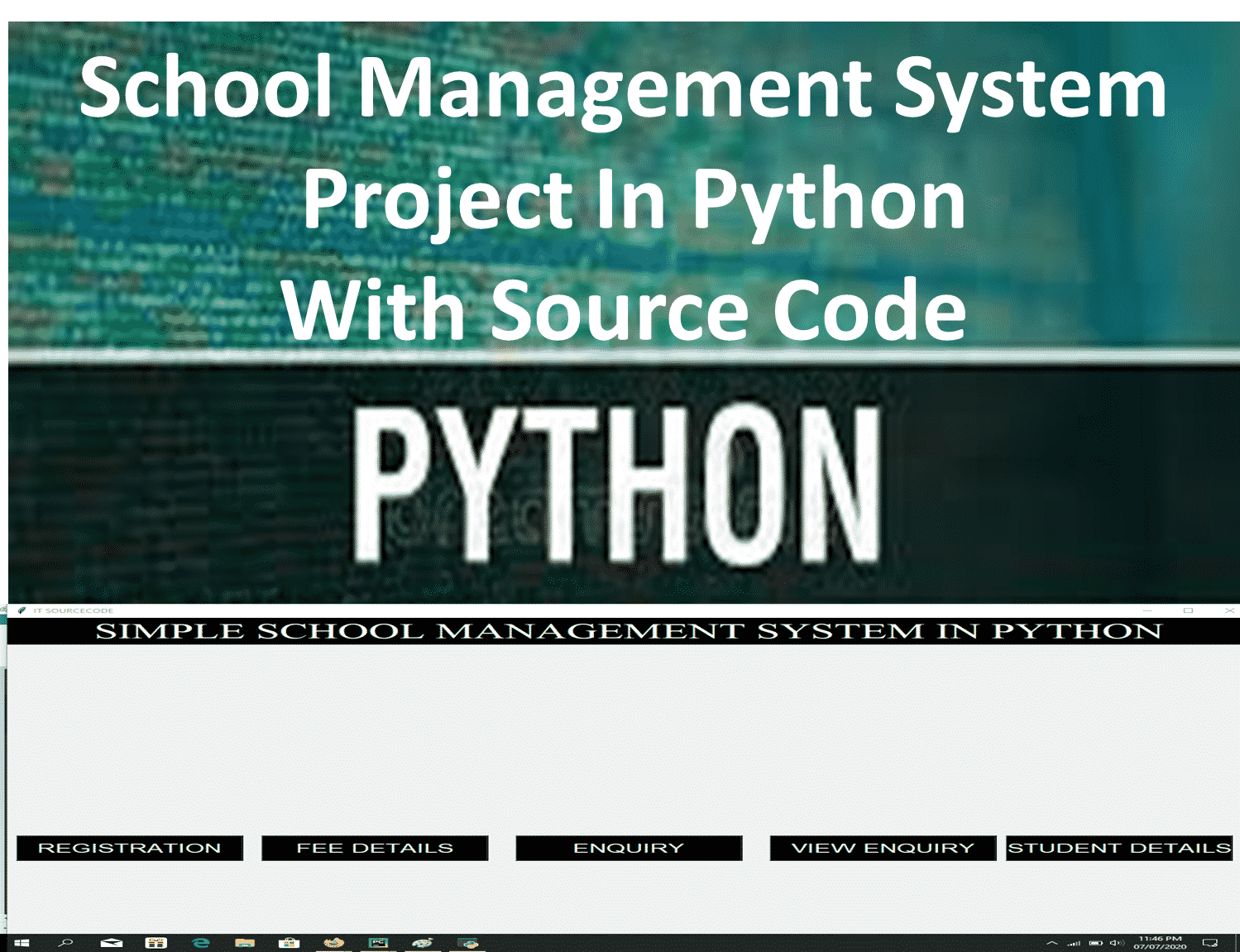 School Management System Project In Python With Source Code 2020