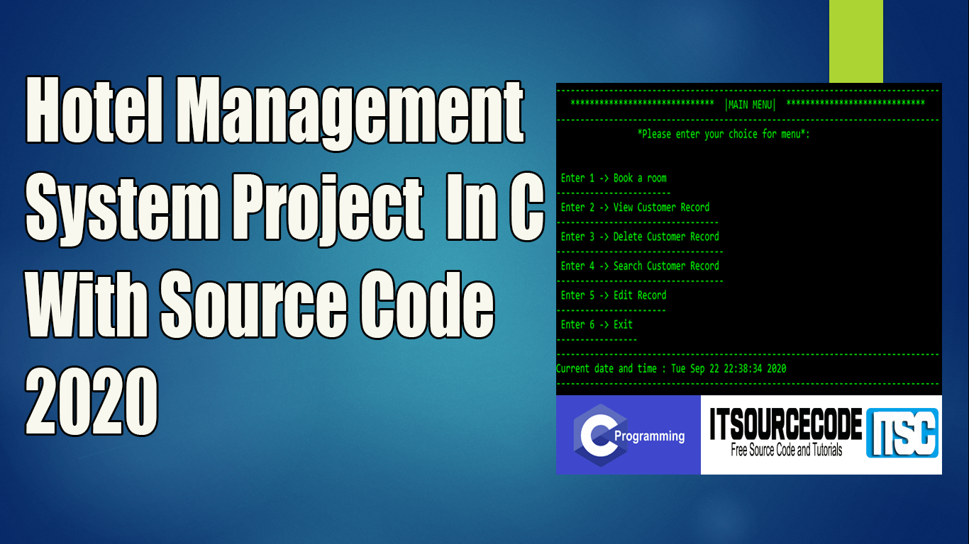 Hotel Management System Project In C With Source Code