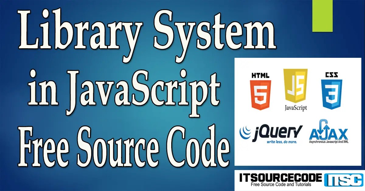 Library System in JavaScript with Source Code Video 2022