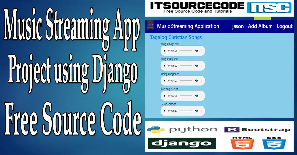 Django Music Streaming App with Source Code