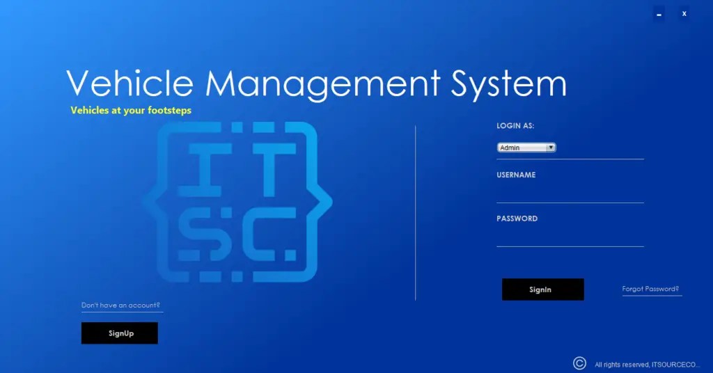 Vehicle Management System Project In Java With Source Code