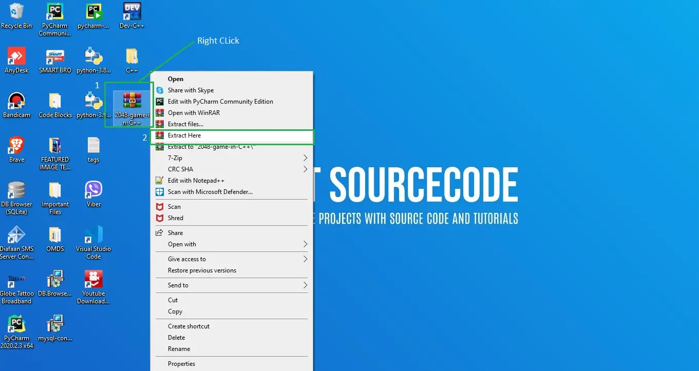 2048 Game Code In C++ With Source Code