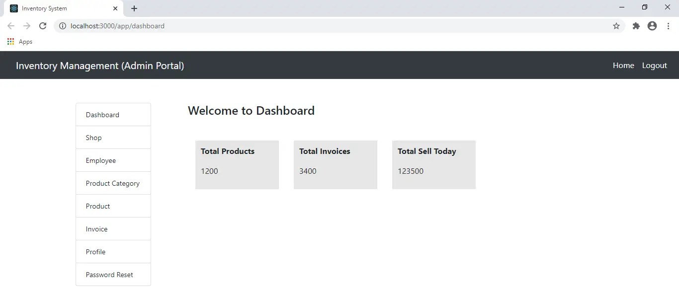 Inventory Management System React JS with Source Code