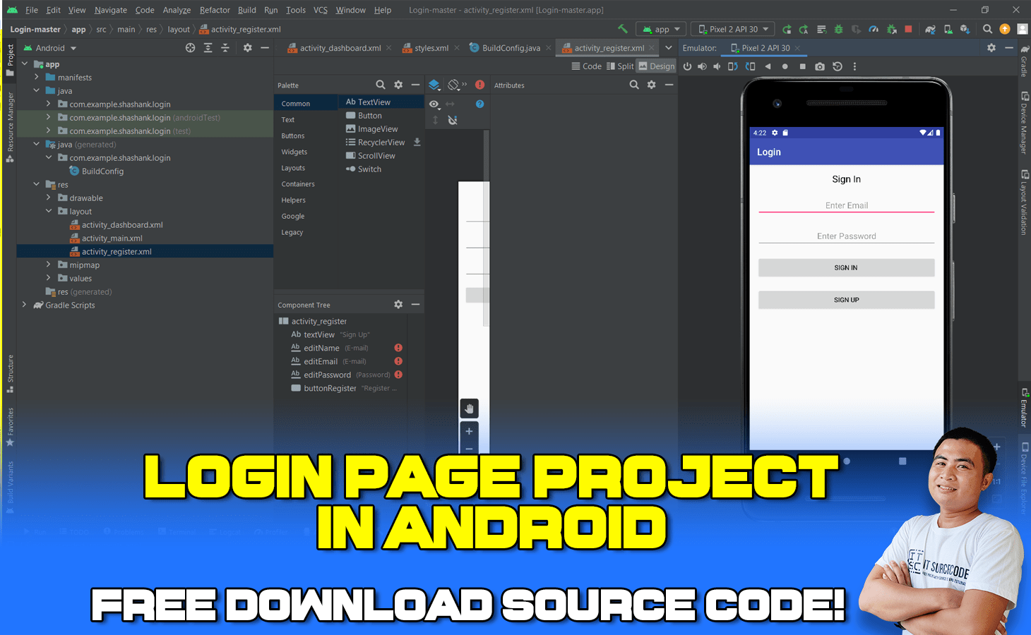 Login Page in Android Studio Source Code FREE DOWNLOAD