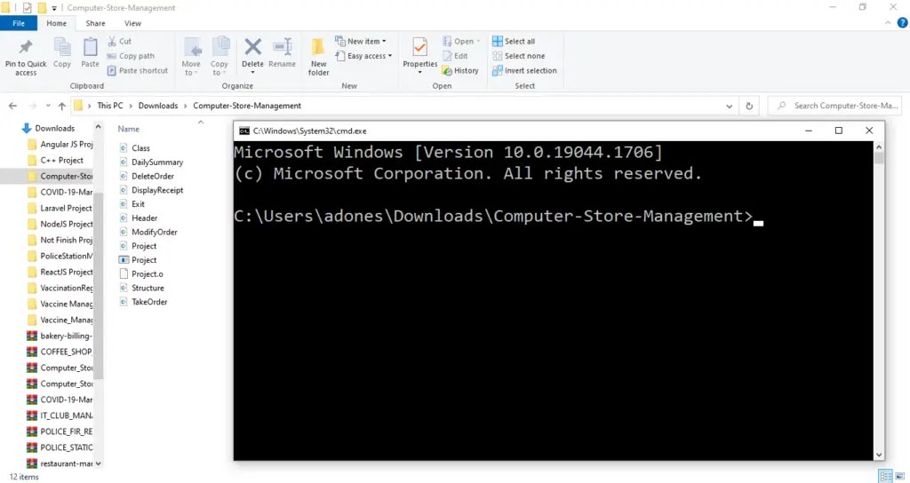 Computer Store Management System Project in C++ with Source Code