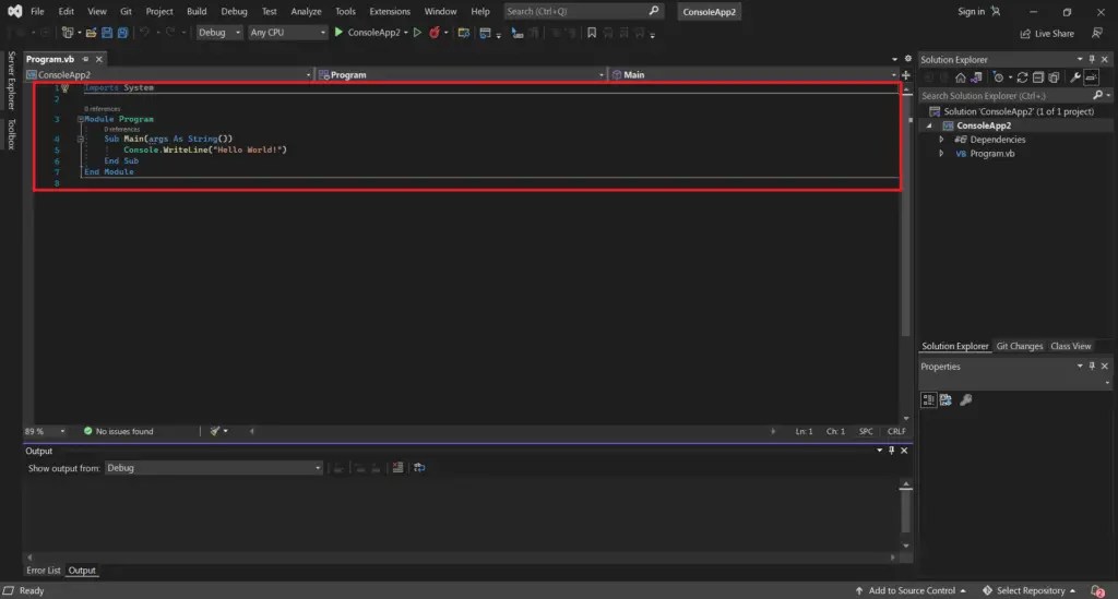 Program Structure Example Tutorial
