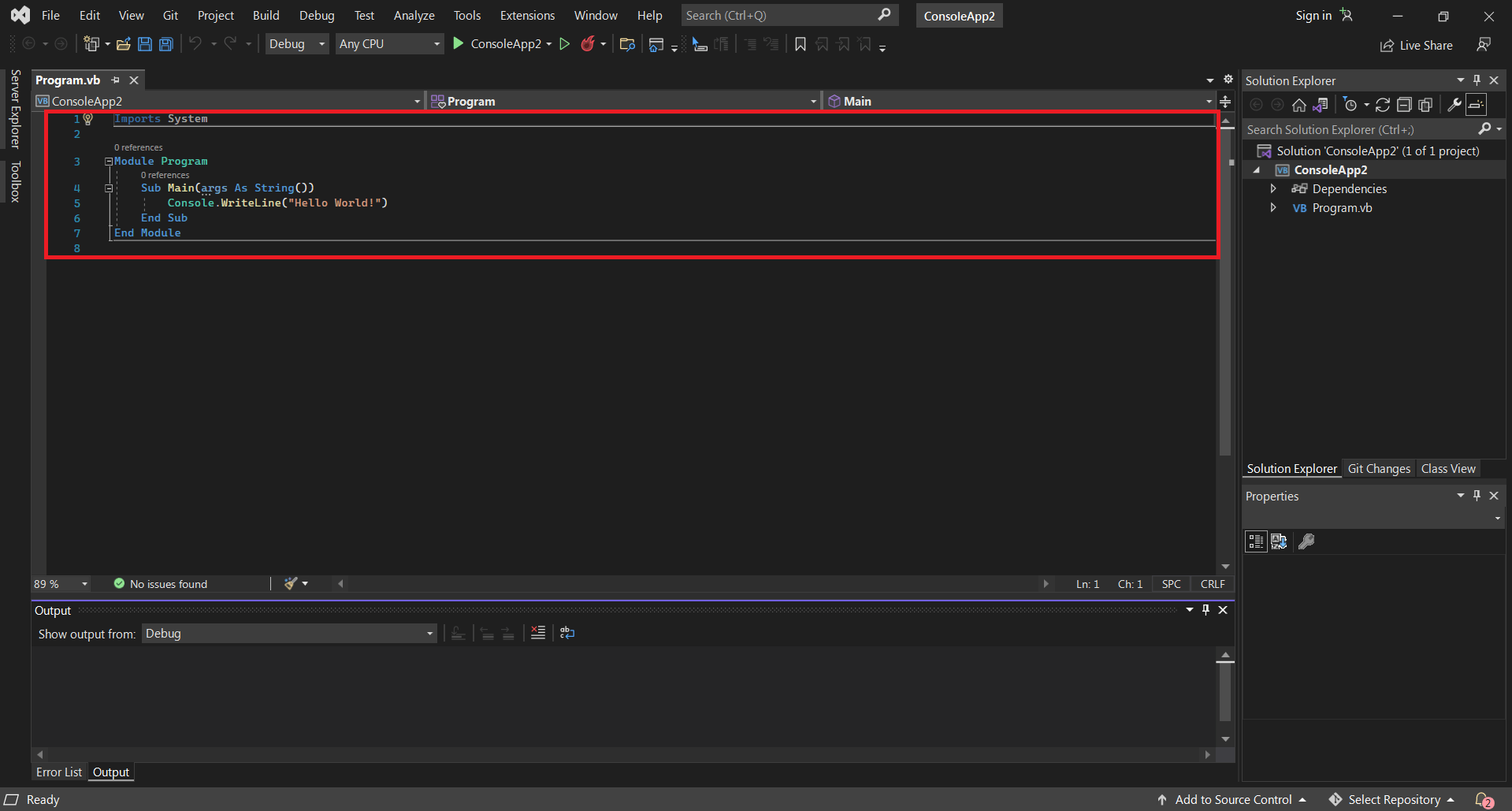 Program Structure Example Tutorial