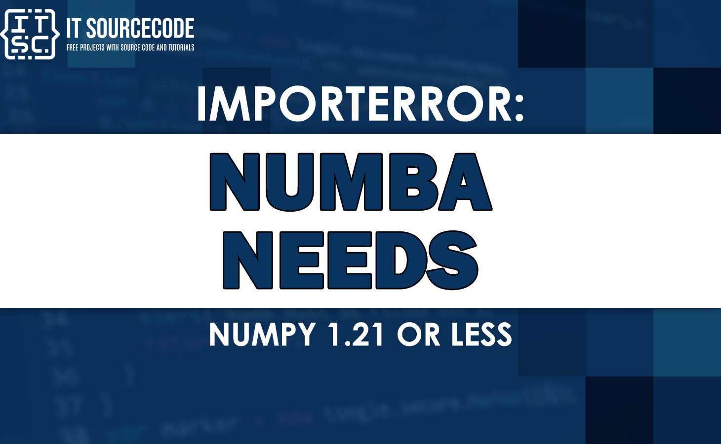 Importerror numba needs numpy 1.21 or less [SOLVED]