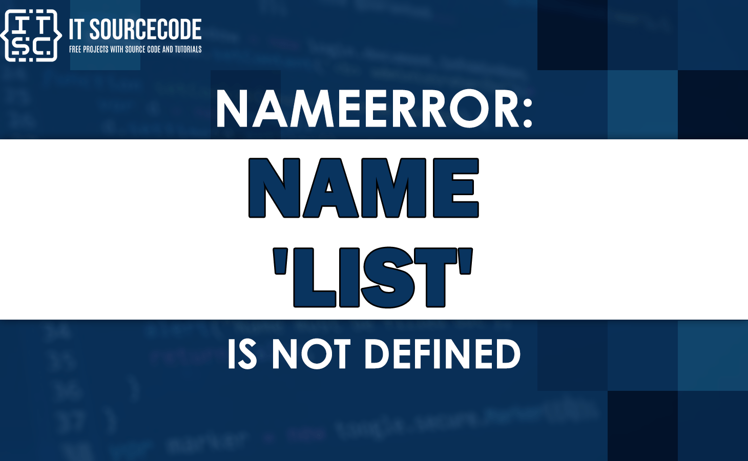 Nameerror name 'list' is not defined [SOLVED]
