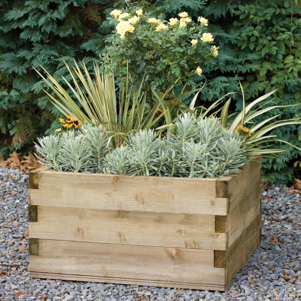 Caledonian Square Raised Bed with Base 90 x 90cm FSC® certified