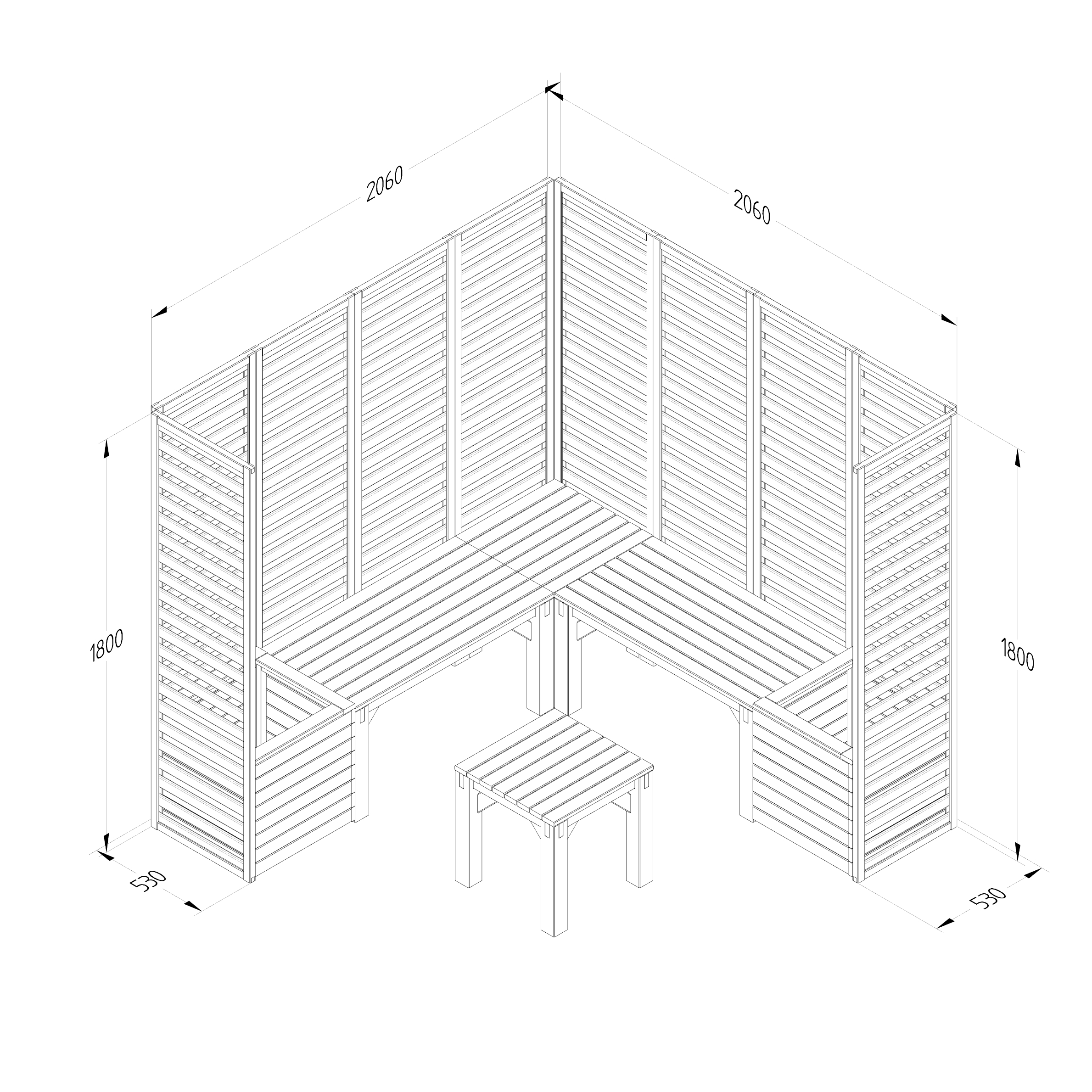 Modular Seating Option 3 FSC® certified (Home Delivery) Plane & Simple