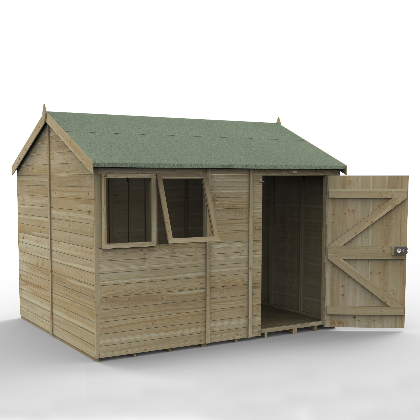 Timberdale 10 X 8 Reverse Apex Shed FSC® certified (Home Delivery