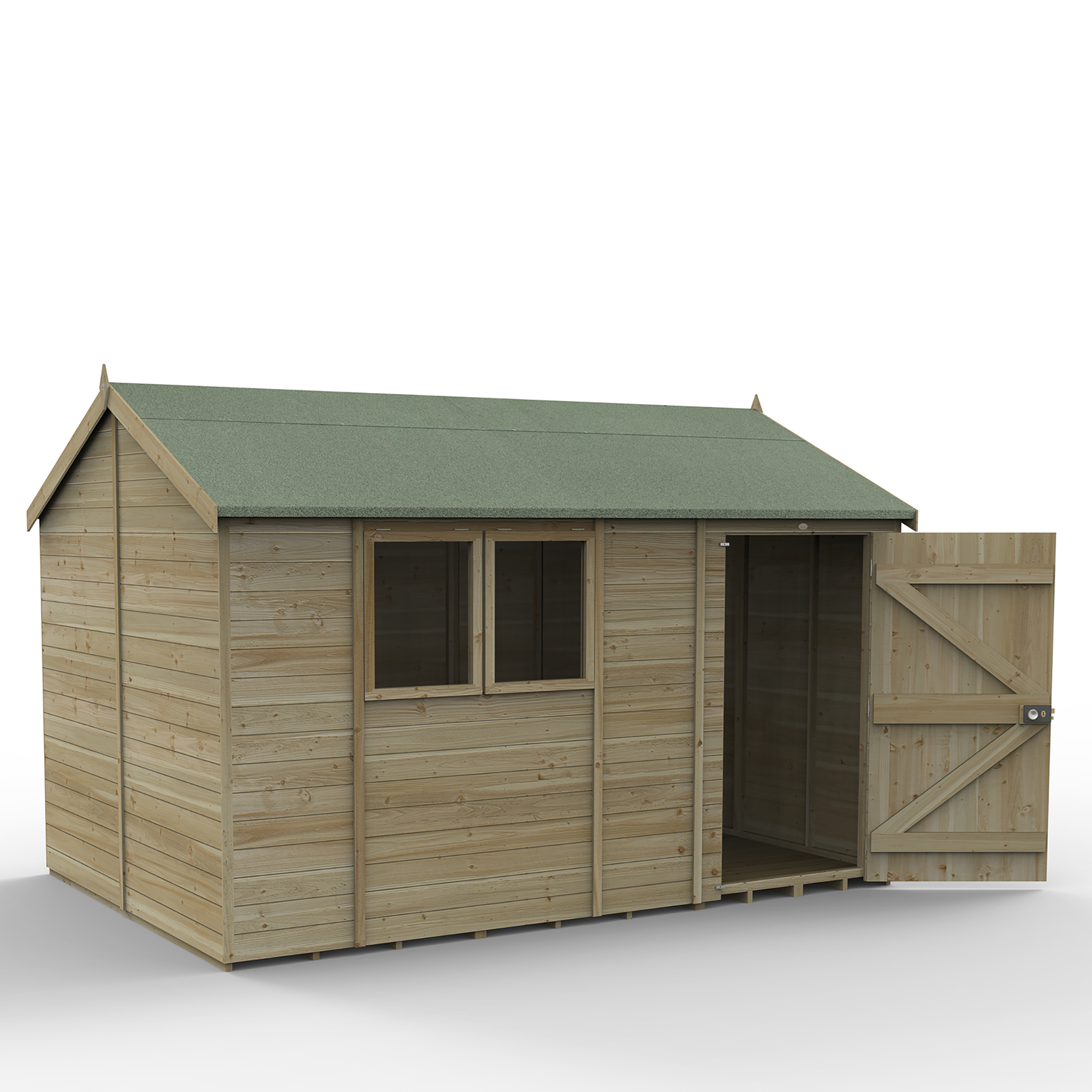 Timberdale 12 X 8 Reverse Apex Shed FSC® certified (Home Delivery