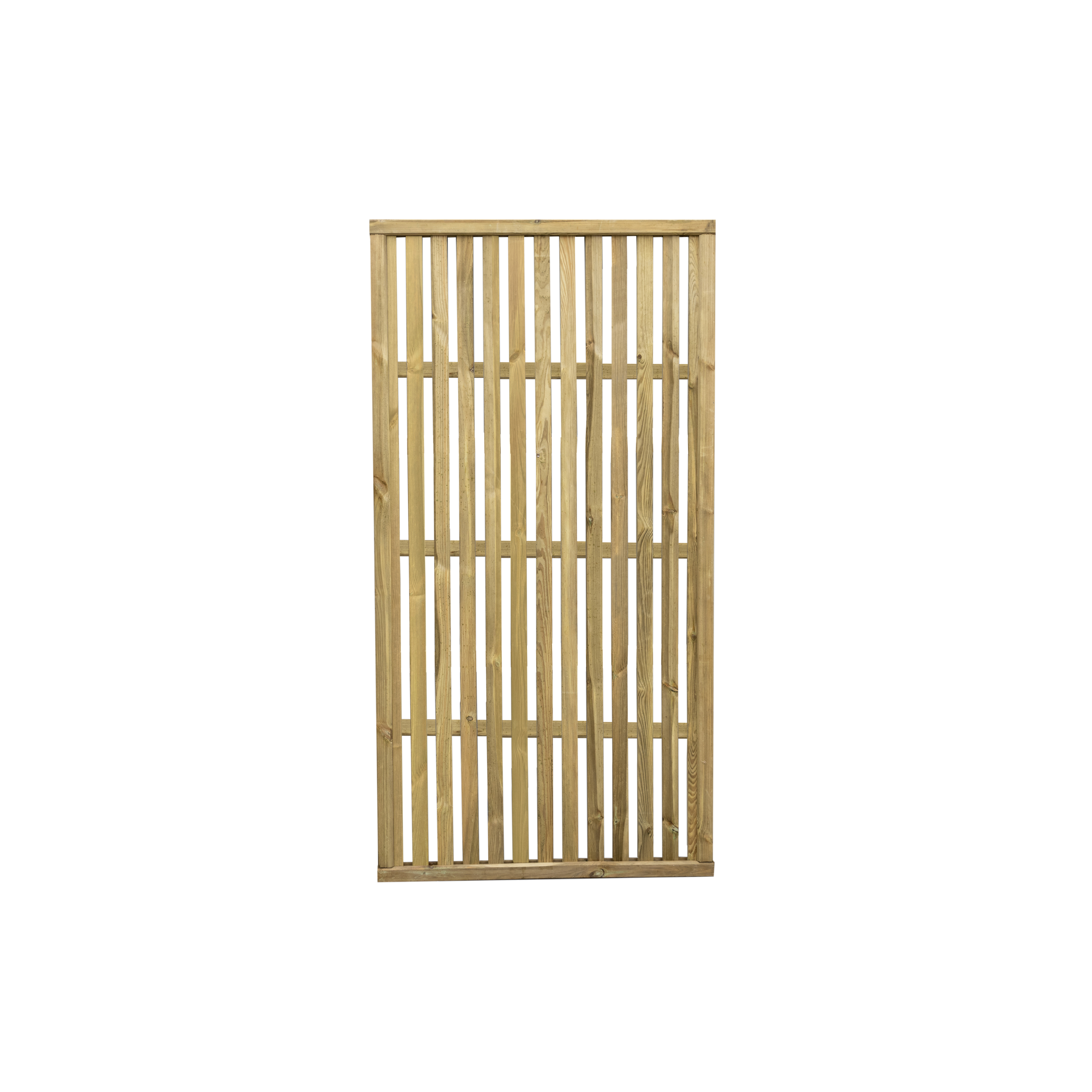 1.8m x 0.9m Pressure Treated Vertical Slatted Screen Pack of 3 FSC