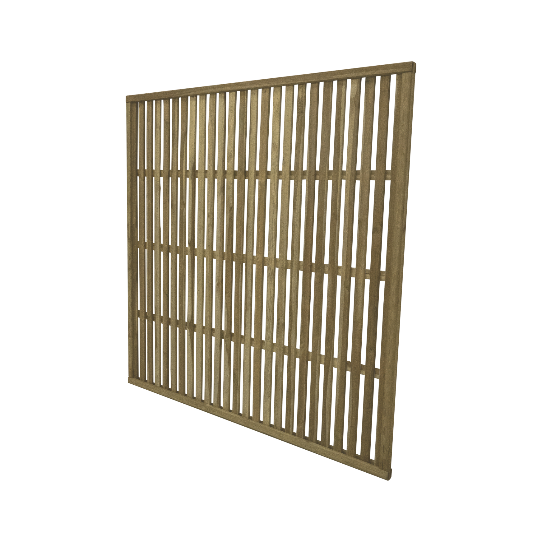 1.8m x 1.8m Pressure Treated Vertical Slatted Screen Pack of 5 FSC