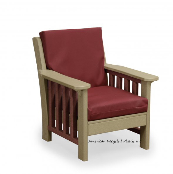 Mission Chair With 5" Cushions American Recycled Plastic