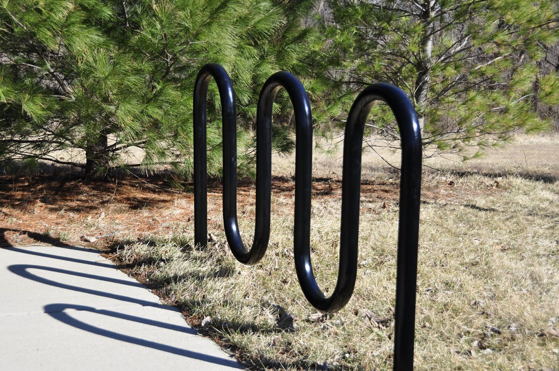 Loop Bicycle Rack, 3Loop, Inground Mount American Recycled Plastic