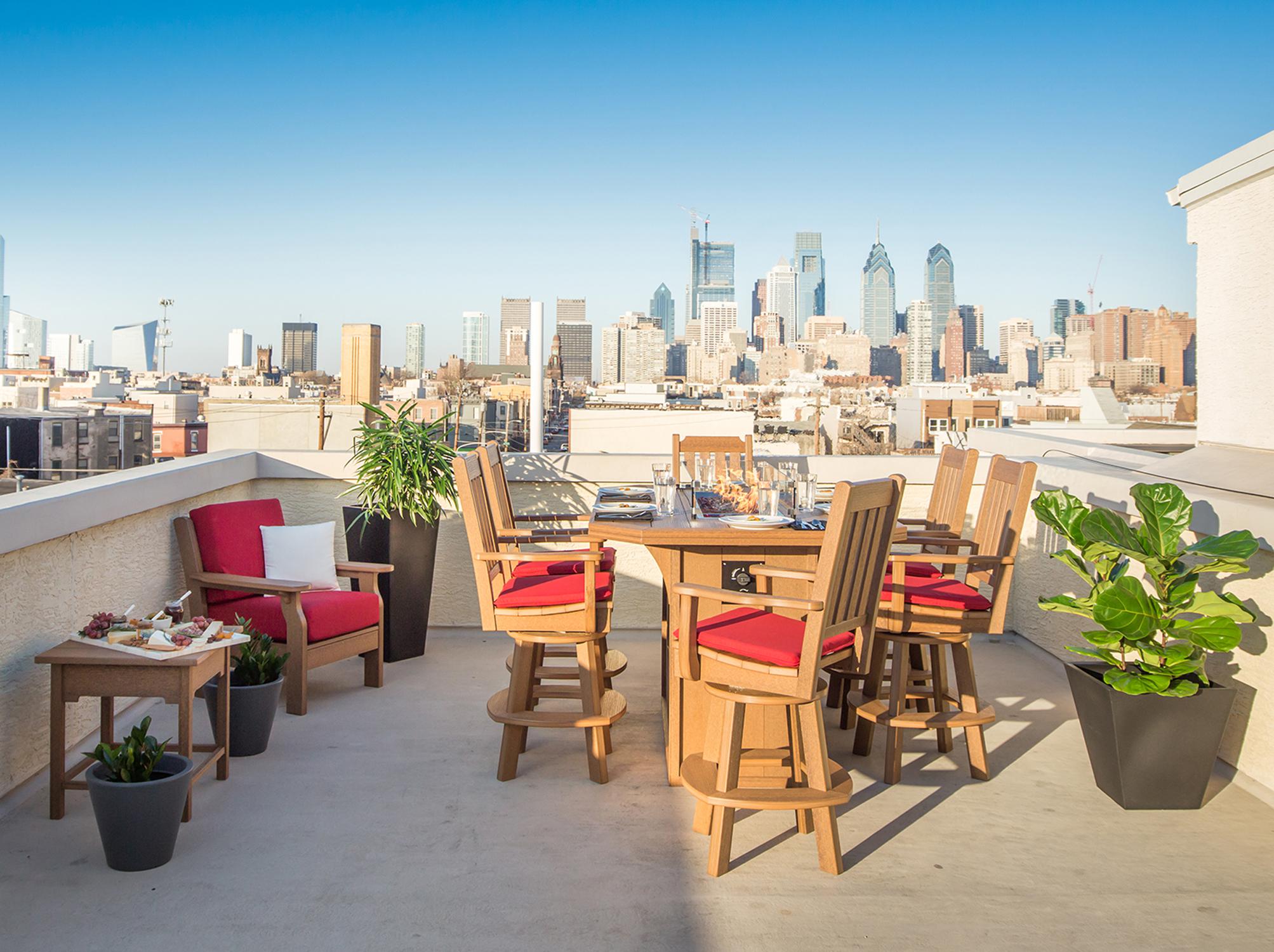 Keystone Bar Chair with Arms & Swivel Recycled Plastic