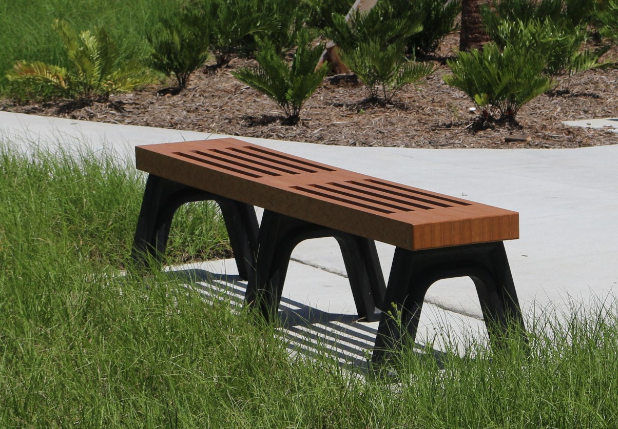 Benches Backless Plastic Benches Cambridge American Recycled